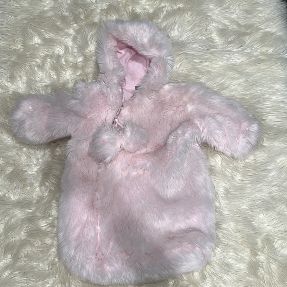 London & Cole Pink Faux Fur Snowsuit 3 to 6 Months